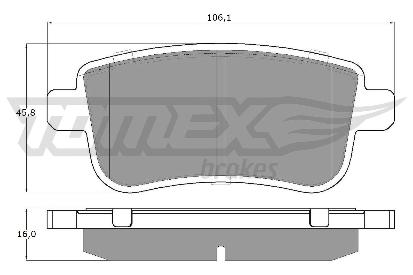 Sada brzdových platničiek kotúčovej brzdy TOMEX Brakes